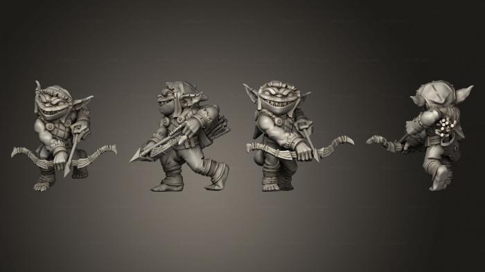 Military figurines (goblin archer hooded ps 001, STKW_6764) 3D models for cnc