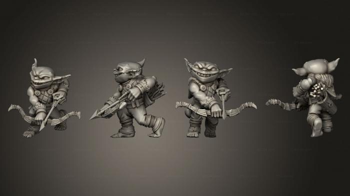 Military figurines (goblin archer hooded ps 002, STKW_6765) 3D models for cnc