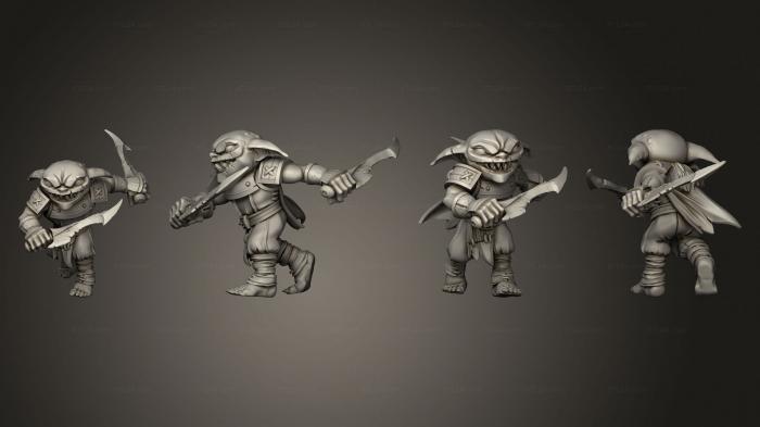 Military figurines (goblin archer hooded ps 008, STKW_6771) 3D models for cnc
