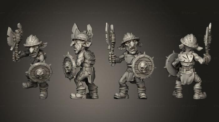 Military figurines (Goblin Axeman, STKW_6775) 3D models for cnc