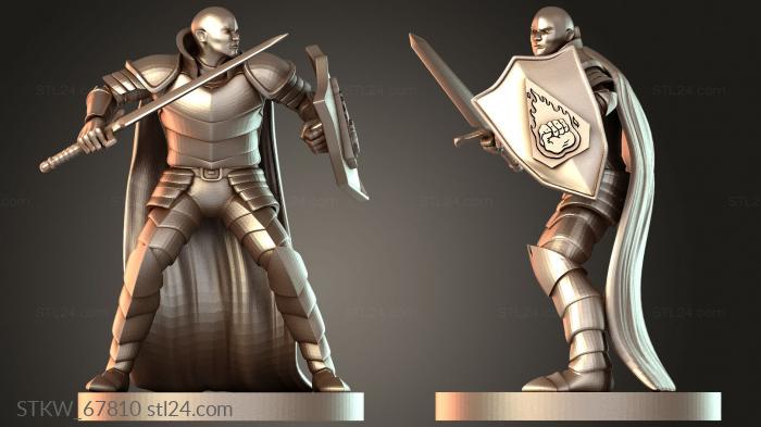 Military figurines (Ulder Ravengard Commander, STKW_67810) 3D models for cnc
