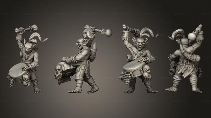 Military figurines (Goblin Drummer, STKW_6783) 3D models for cnc