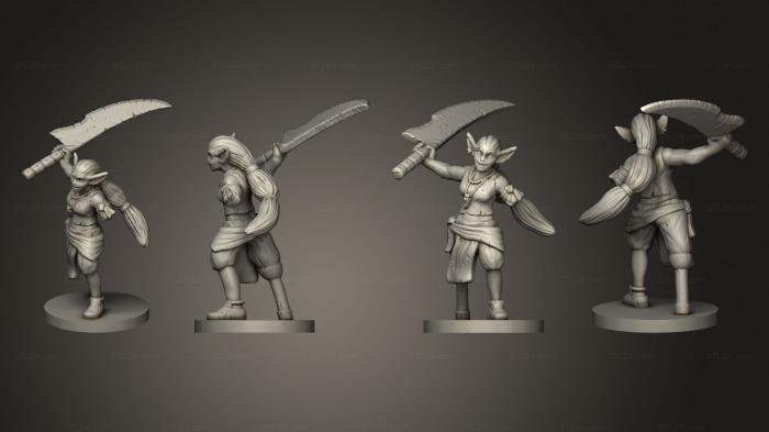 Military figurines (Goblin female ver 3 2 001, STKW_6790) 3D models for cnc