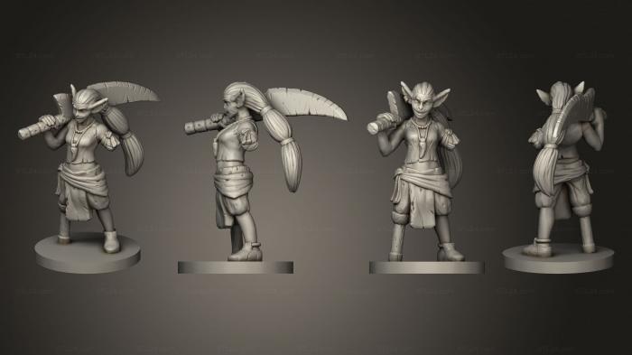 Military figurines (Goblin female ver 3 2 002, STKW_6791) 3D models for cnc