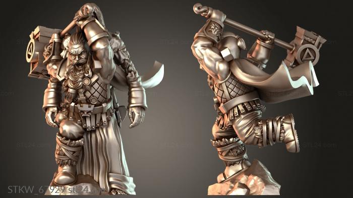 Military figurines (Urlus the Thunderbringer, STKW_67929) 3D models for cnc