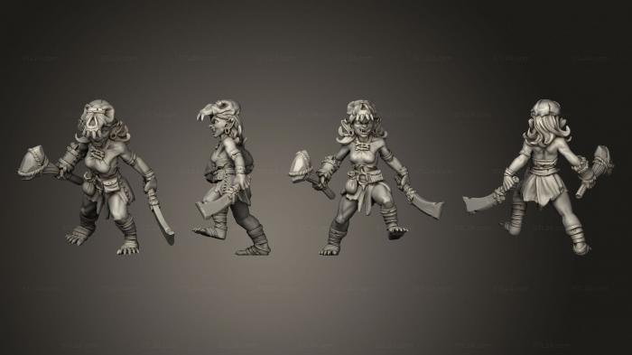 Military figurines (Goblin Fighter 02, STKW_6793) 3D models for cnc