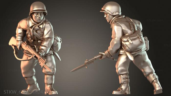 Military figurines (US BAR Gunner Variant, STKW_67935) 3D models for cnc
