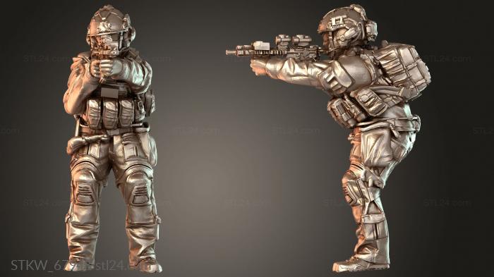 US Rangers Standing Aiming