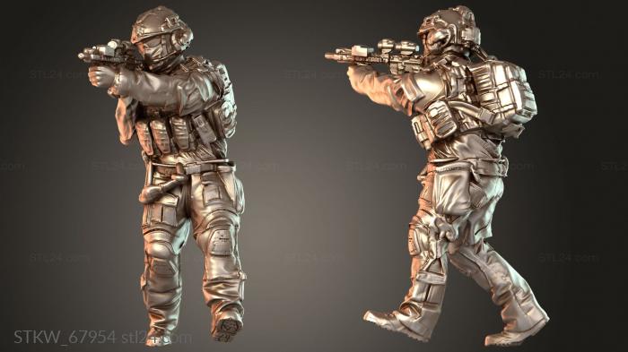 US Rangers Walking Aiming Tactical