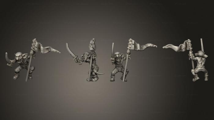Military figurines (Goblin Flag Leader, STKW_6796) 3D models for cnc