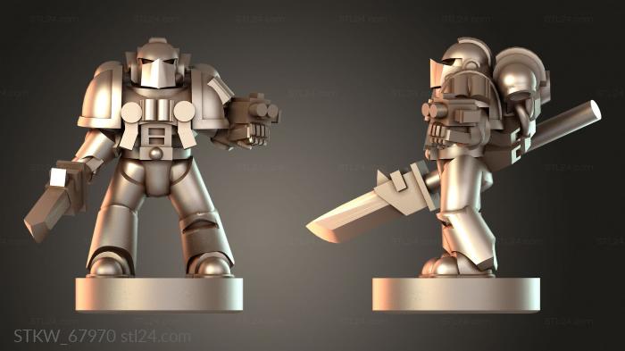 Military figurines (Vanguard Commander, STKW_67970) 3D models for cnc