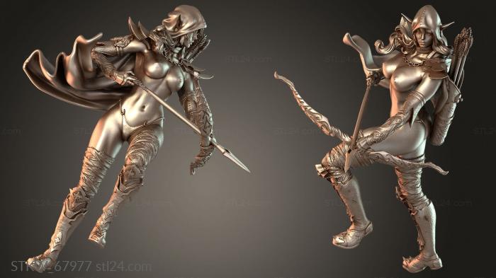 Military figurines (Vaelith Night Elf Ranger NSFW, STKW_67977) 3D models for cnc