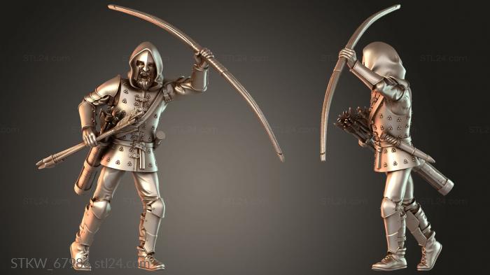 Military figurines (Vale Archer Leader, STKW_67986) 3D models for cnc