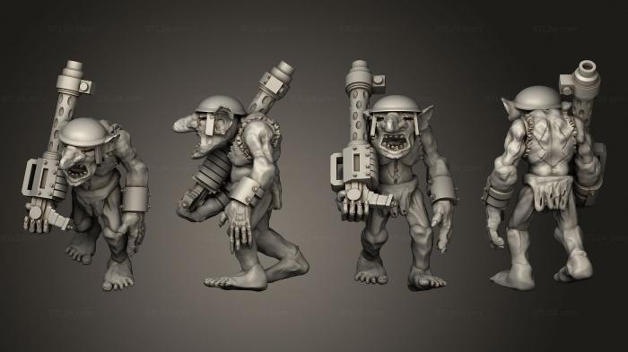 Military figurines (Goblin Gunners D 9, STKW_6806) 3D models for cnc