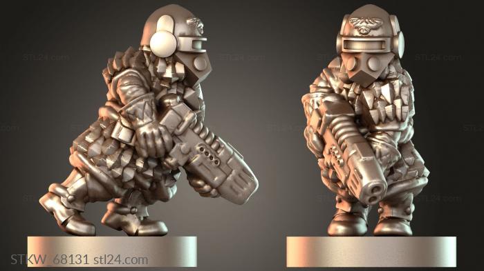 Military figurines (Vertruvian Dragoon, STKW_68131) 3D models for cnc