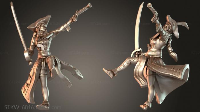 Military figurines (Veteran Captain Sharpshooter, STKW_68165) 3D models for cnc
