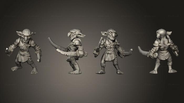 Military figurines (Goblin Raised 2 Swords, STKW_6823) 3D models for cnc