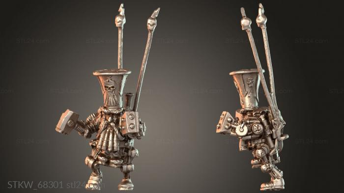 Vintage Evil Dwarf Sorcerer Mecha Astrogoth Back