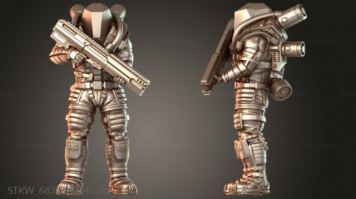 Military figurines (Voyager, STKW_68350) 3D models for cnc