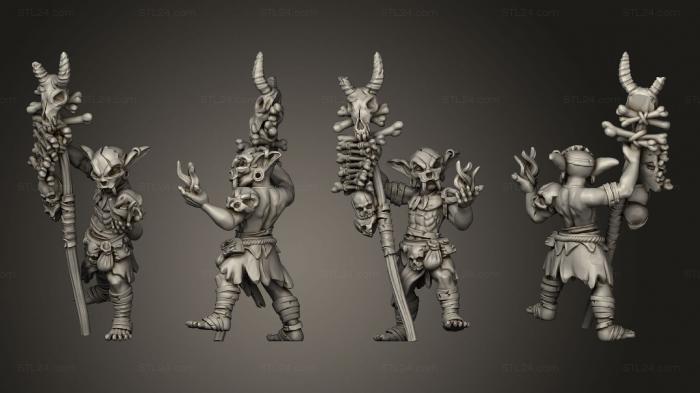 Military figurines (Goblin Shaman, STKW_6838) 3D models for cnc