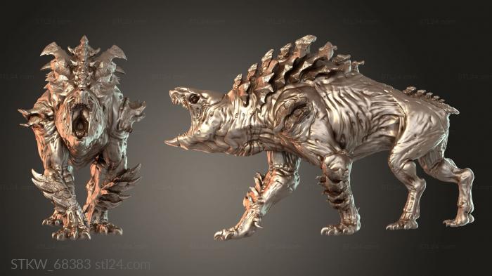 Military figurines (Walk Barbarian Rat Wild, STKW_68383) 3D models for cnc