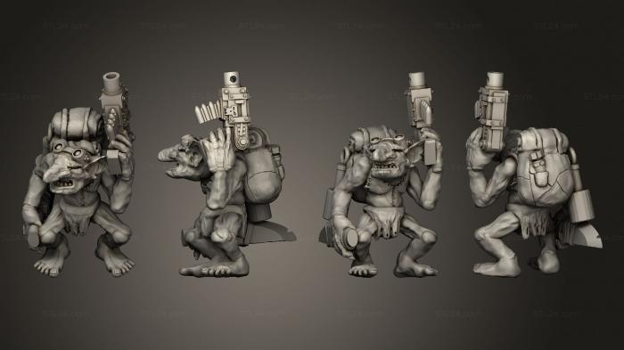 Military figurines (Goblin Sneaky Broozers A, STKW_6840) 3D models for cnc