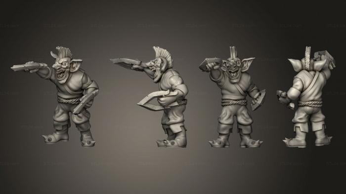 Military figurines (Goblin Tribe Brawler, STKW_6844) 3D models for cnc