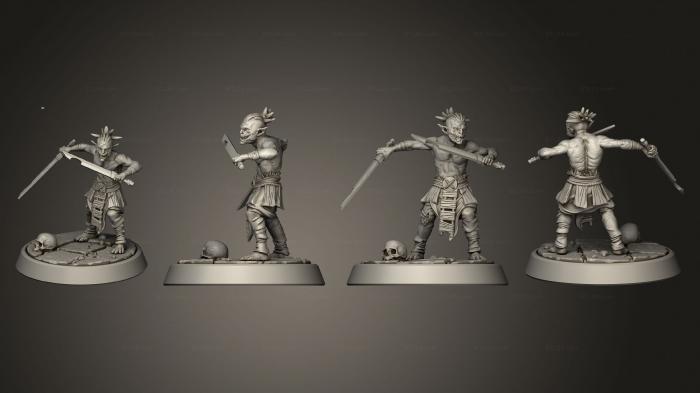 Military figurines (Goblin Trouble Sword, STKW_6857) 3D models for cnc