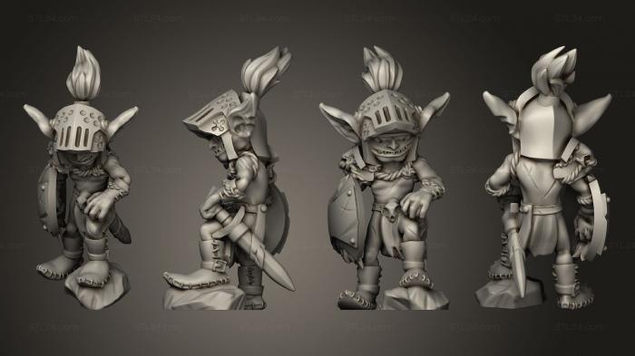 Military figurines (Goblin Warrior Knight, STKW_6858) 3D models for cnc