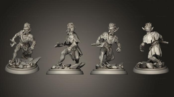 Military figurines (Goblin Warrior V 2, STKW_6860) 3D models for cnc