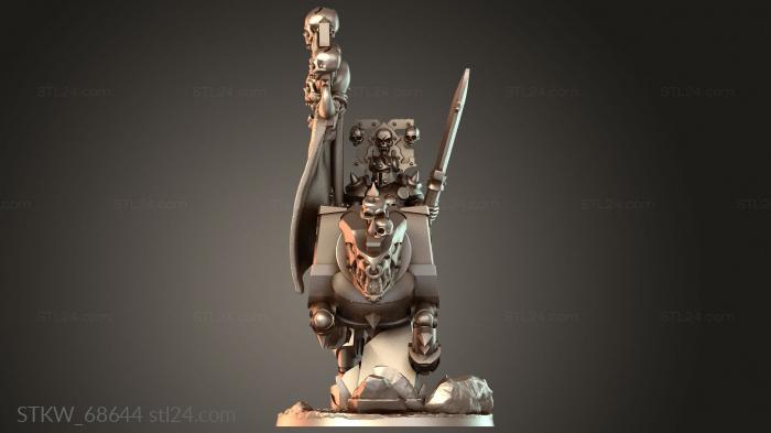 Military figurines (Warmaster Blades Mighty Skullcrushers Brutal, STKW_68644) 3D models for cnc