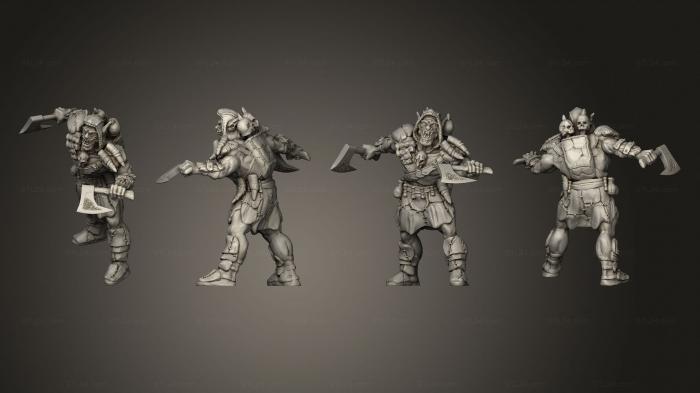 Military figurines (Goblin Warriors, STKW_6867) 3D models for cnc