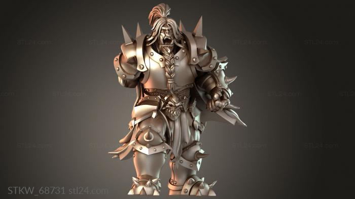 Military figurines (Warrior Champion, STKW_68731) 3D models for cnc