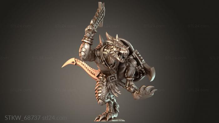 Military figurines (Warrior Club Berserk, STKW_68737) 3D models for cnc