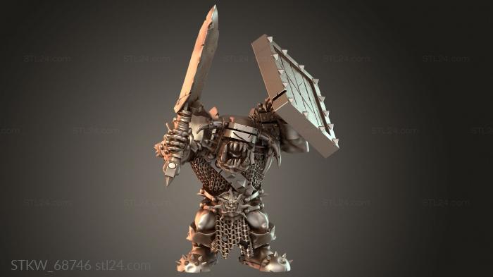 Military figurines (Warrior Emblem, STKW_68746) 3D models for cnc
