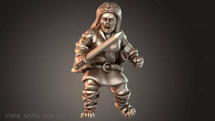 Military figurines (Warrior Justice, STKW_68786) 3D models for cnc