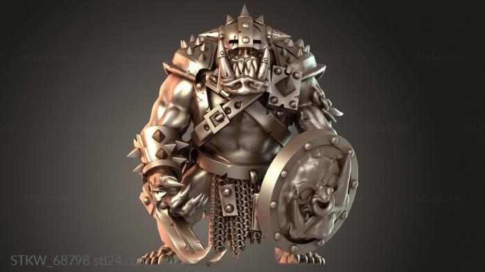 Military figurines (Warrior Lancer, STKW_68798) 3D models for cnc