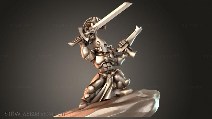 Military figurines (Warrior Leader Illustration, STKW_68808) 3D models for cnc