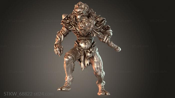 Military figurines (Warrior Marauder, STKW_68822) 3D models for cnc