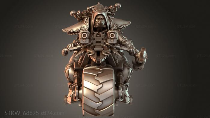 Military figurines (Warrior Spear Guard, STKW_68895) 3D models for cnc