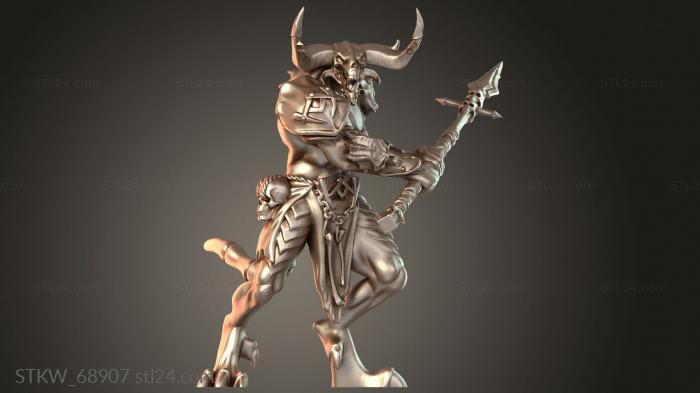 Military figurines (Warrior Spear Enforcer, STKW_68907) 3D models for cnc