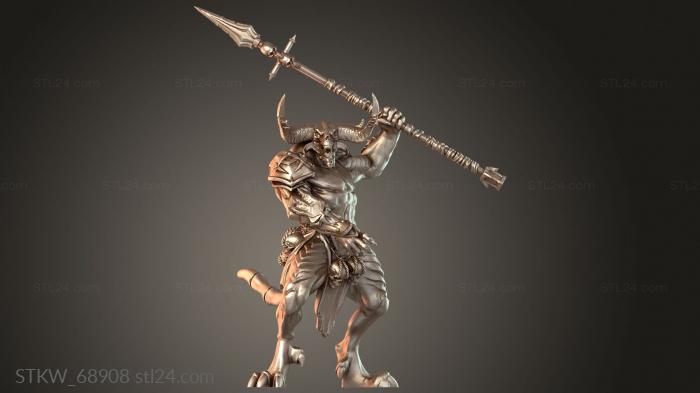 Military figurines (Warrior Spear Invader, STKW_68908) 3D models for cnc