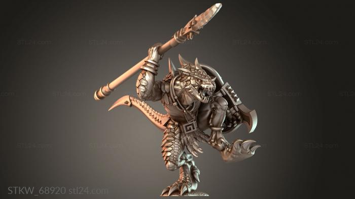 Military figurines (Warrior Spear Warrior, STKW_68920) 3D models for cnc