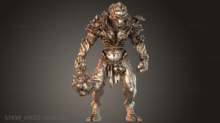 Military figurines (Warriors Mace Quake, STKW_69033) 3D models for cnc