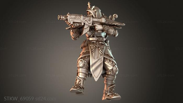 Military figurines (Warriors Veil Knight, STKW_69059) 3D models for cnc