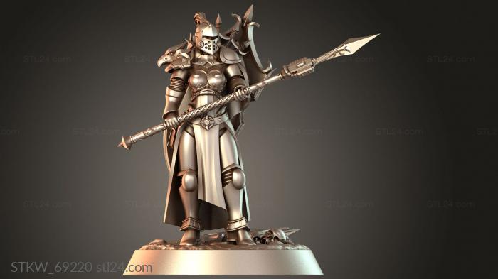 West Humans Mounted Captain Axe