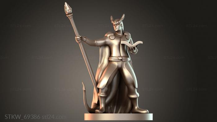 Wizards Tiefling Enchanter with Staff