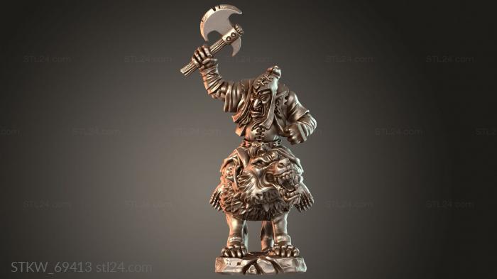 Волк-всадник, герой-гоблин, скальный клинок