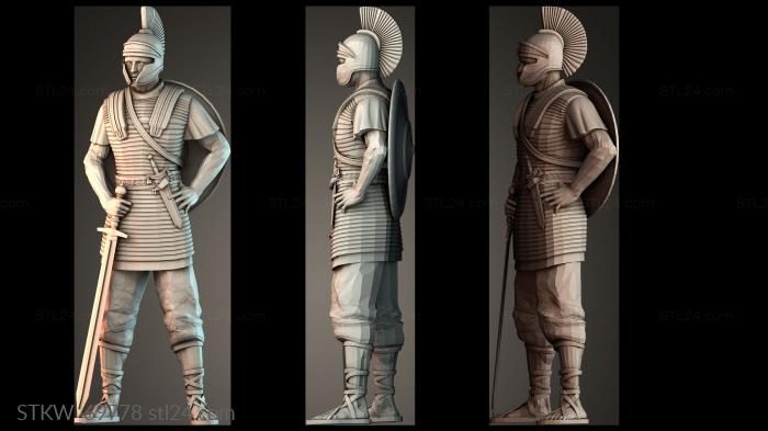 The leader held the sword and wore the shield 3d STL model