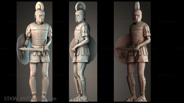 Soldiers with swords 3d STL model